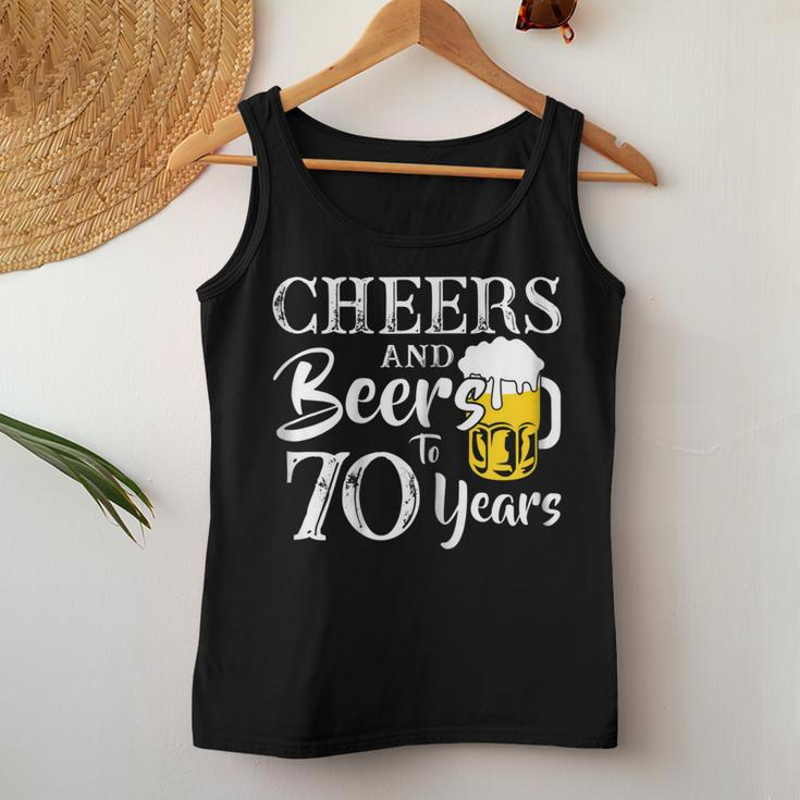 Cheers And Beers 70 Years Old 70Th Birthday 1948 Shirt Women Tank Top Unique Gifts