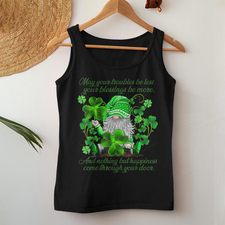 Christian Gnome St Patricks Day Irish Blessing Leprechaun Women Tank Top Basic Casual Daily Weekend Graphic Personalized Gifts