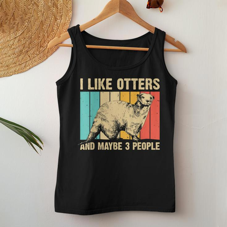 Cool Otter Design For Men Women Kids Vintage Sea Otter Lover Women Tank Top Basic Casual Daily Weekend Graphic Funny Gifts