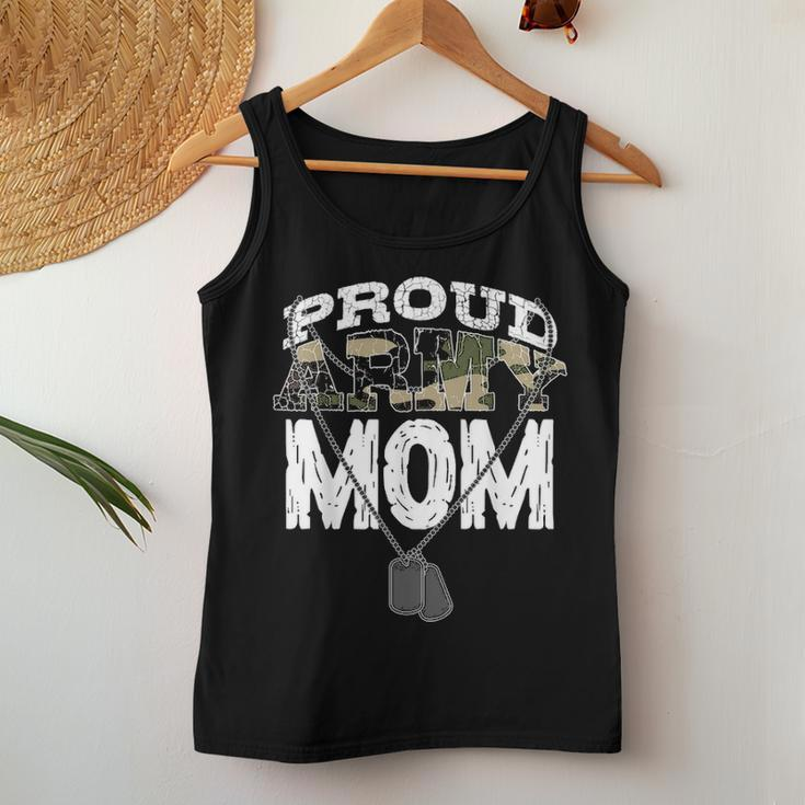 Cool Proud Army Mom Funny Mommies Military Camouflage Gift 3272 Women Tank Top Basic Casual Daily Weekend Graphic Funny Gifts