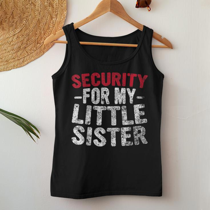 Cute Big Brother Security For My Little Sister Women Tank Top Unique Gifts