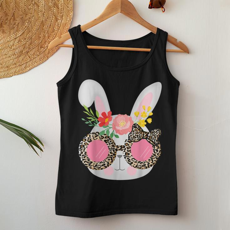 Cute Bunny Face Leopard Glasses Easter For Women N Girl Women Tank Top Unique Gifts