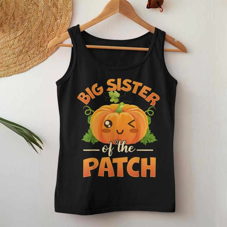 Cute Halloween Big Sister Of The Cutest Pumpkin In The Patch Women Tank Top Unique Gifts