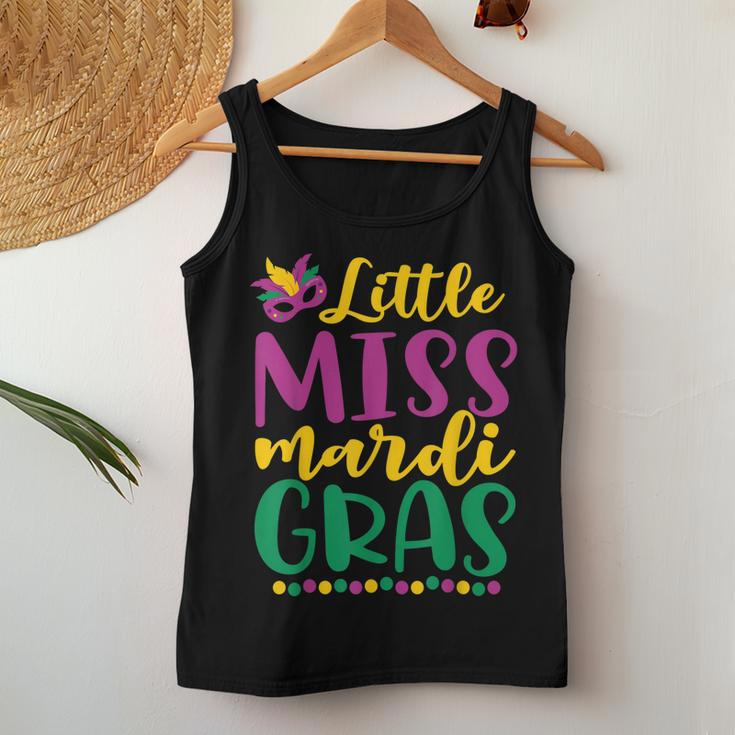 Cute Little Miss Mardi Gras 2023 Beads Womens Girls Kids Women Tank Top Basic Casual Daily Weekend Graphic Personalized Gifts