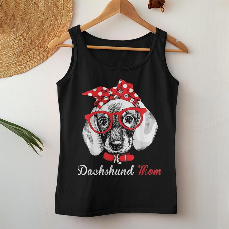 Dachshund Mom For Doxie Wiener Lovers Mothers Day Gift Women Tank Top Basic Casual Daily Weekend Graphic Funny Gifts