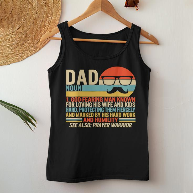 Dad Moustache Fathers Day Christian Prayer Father In Law Women Tank Top Unique Gifts