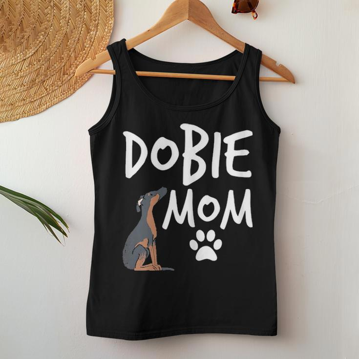Dobie Mom Doberman Pinscher Dog Puppy Pet Lover Gift Women Tank Top Basic Casual Daily Weekend Graphic Funny Gifts