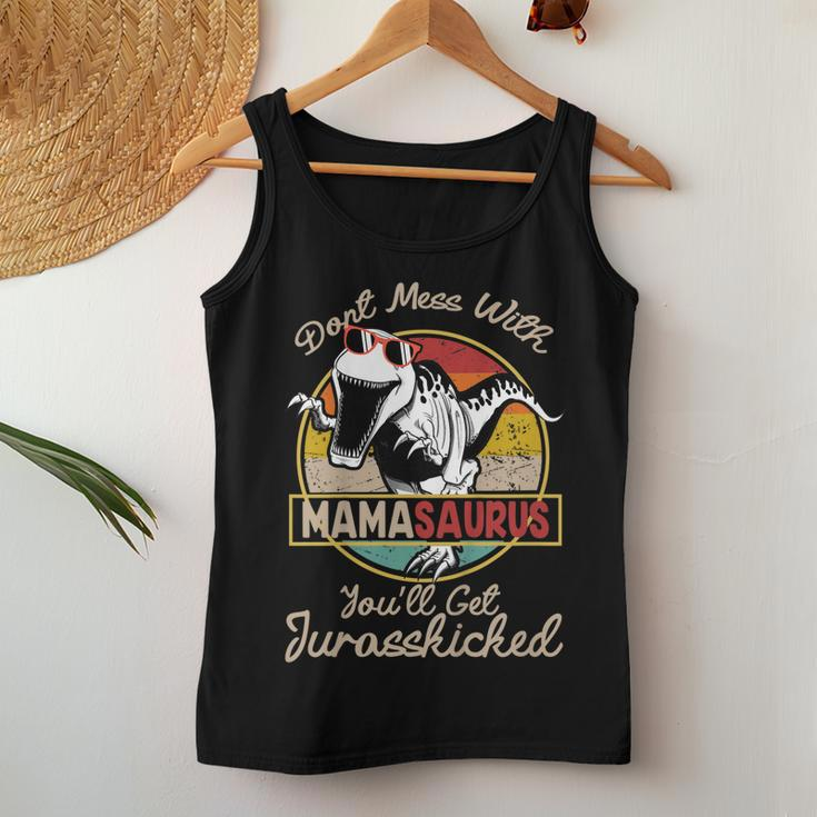 Dont Mess With Mamasaurus Mom DinosaurShirt Women Tank Top Unique Gifts