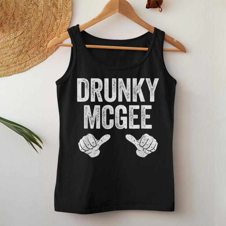 Drunky Mcgee St Patricks Day Couple Women Tank Top Basic Casual Daily Weekend Graphic Funny Gifts