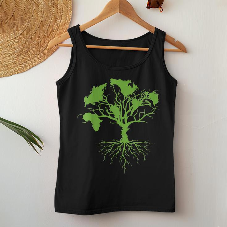 Earth Day 2023 Cute World Map Tree Pro Environment Plant Women Tank Top Unique Gifts