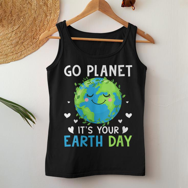 Womens Earth Day 2023 Go Planet Its Your Earth Day Women Tank Top Unique Gifts