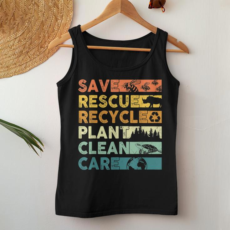 Earth Day 2023 Save Bees Rescue Animals Recycle Plastics Women Tank Top Basic Casual Daily Weekend Graphic Funny Gifts