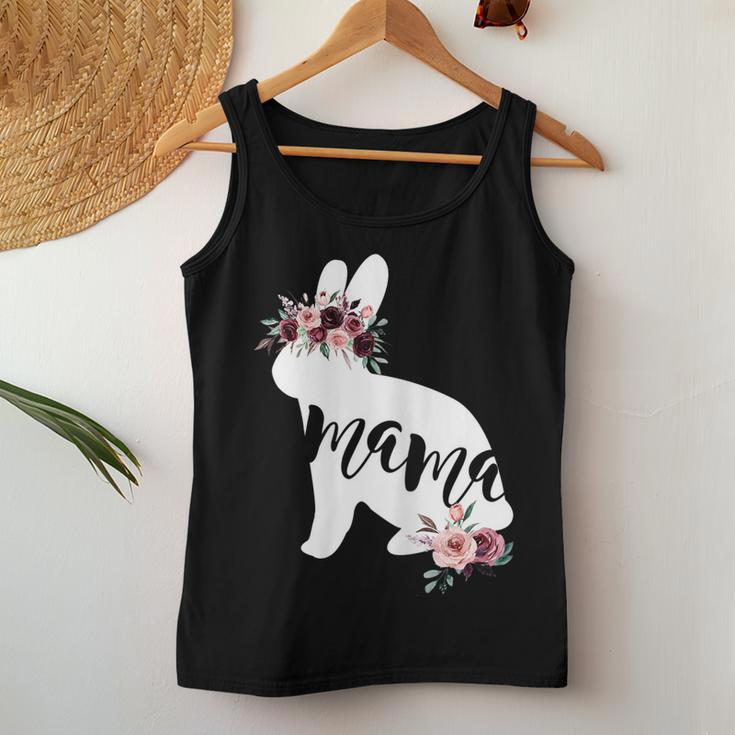 Womens Easter For Mom Mama Bunny Flower Crown Women Tank Top Unique Gifts