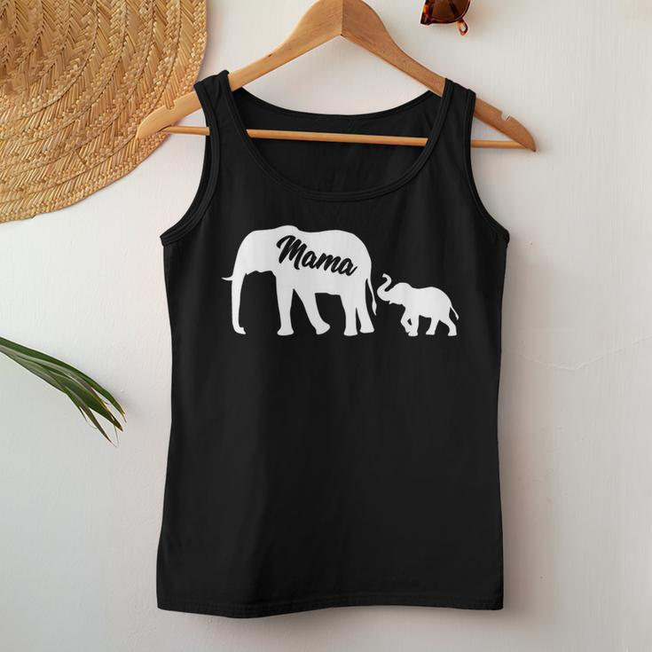 Elephant Mama With Baby Mothers Day Mom Gift Women Tank Top Basic Casual Daily Weekend Graphic Personalized Gifts