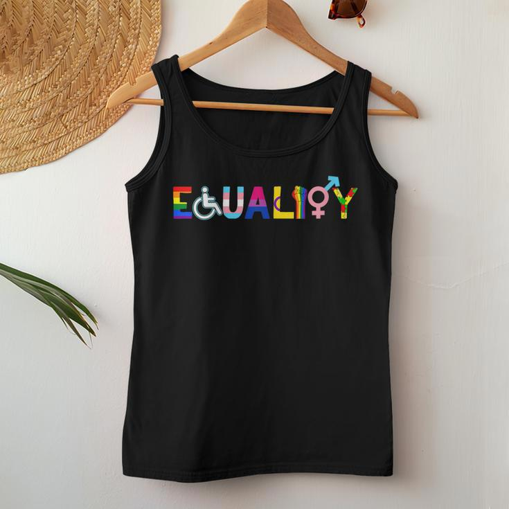 Womens Equality Lgbt Pride Rainbow Flag Gay Lesbian Trans Pans Women Tank Top Unique Gifts