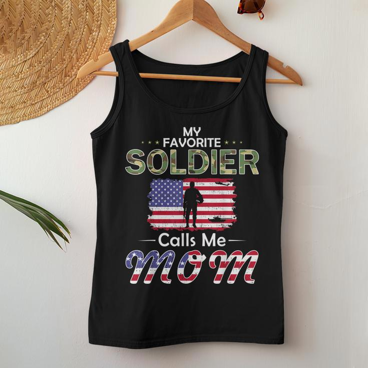 My Favorite Soldier Calls Me Momproud Army Mom Women Tank Top Unique Gifts
