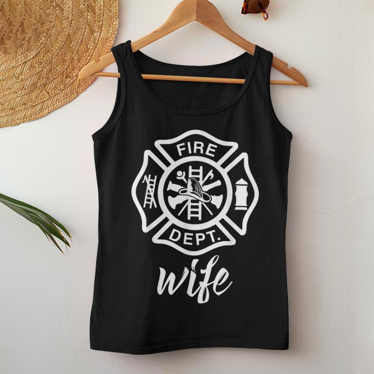 Fire Fighters Wife - Firefighter Women Tank Top Basic Casual Daily Weekend Graphic Funny Gifts