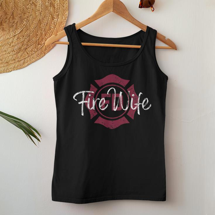 Firefighters Wife Womens Fireman Wife Firefighter Wife Women Tank Top Basic Casual Daily Weekend Graphic Funny Gifts
