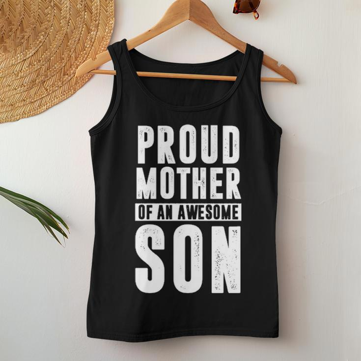 Freaking Awesome Pride Proud Mother Of An Awesome Son Women Tank Top Basic Casual Daily Weekend Graphic Funny Gifts