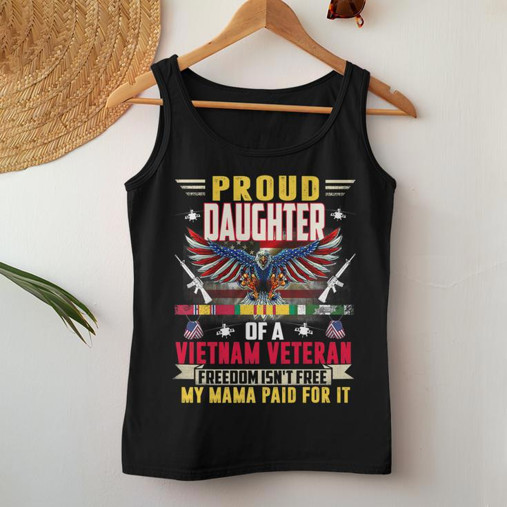 Freedom Isnt Free -Proud Daughter Of A Vietnam Veteran Mama Women Tank Top Basic Casual Daily Weekend Graphic Funny Gifts