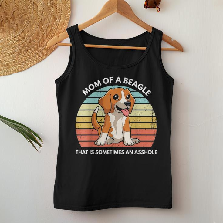 Funny Beagle Mom Of A Beagle That Is Sometimes An Asshole Women Tank Top Basic Casual Daily Weekend Graphic Funny Gifts