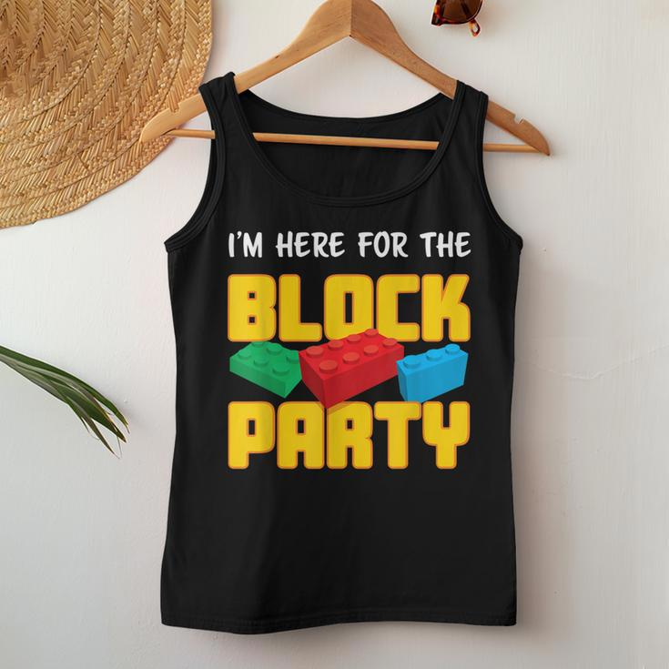 Funny Building Blocks Block Party Pre-K Men Women Kids Women Tank Top Basic Casual Daily Weekend Graphic Funny Gifts