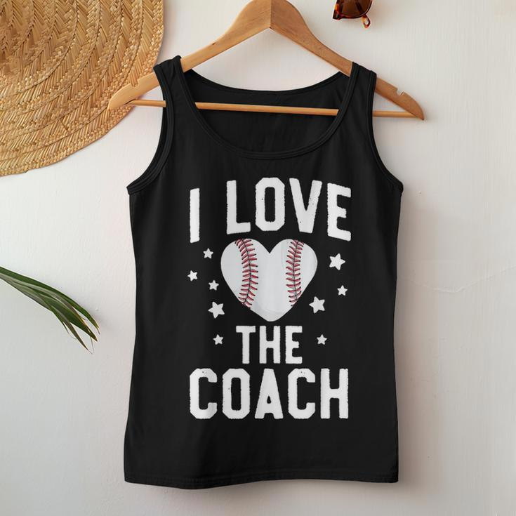 Funny Mom Baseball I Love The Coach Wife Mother Women Tank Top Basic Casual Daily Weekend Graphic Funny Gifts