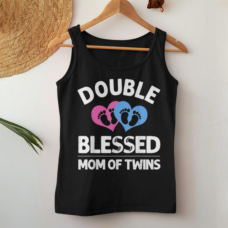Funny New Mom Of Twins Gift For Women Mother Announcement Women Tank Top Basic Casual Daily Weekend Graphic Funny Gifts