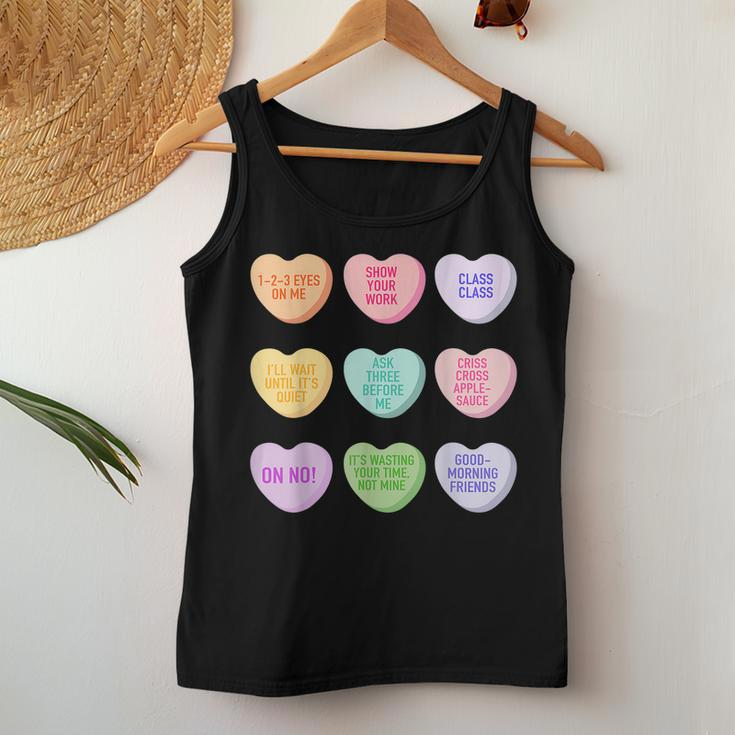 Funny Teacher Valentines Day Conversation Heart School V4 Women Tank Top Basic Casual Daily Weekend Graphic Funny Gifts