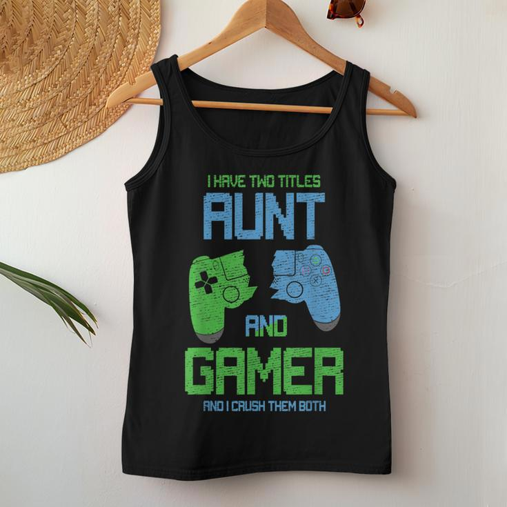 Gamer Mom Aunt Idea Video Games Lover Aunt Gaming Women Tank Top Unique Gifts