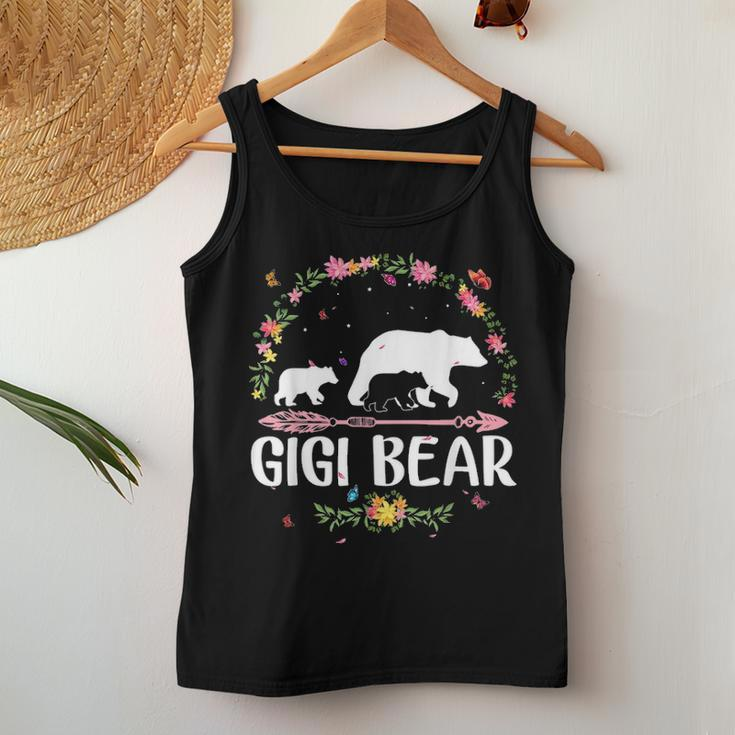 Gigi Bear Flowers Matching Family Bear Mothers Day Gift V2 Women Tank Top Basic Casual Daily Weekend Graphic Funny Gifts