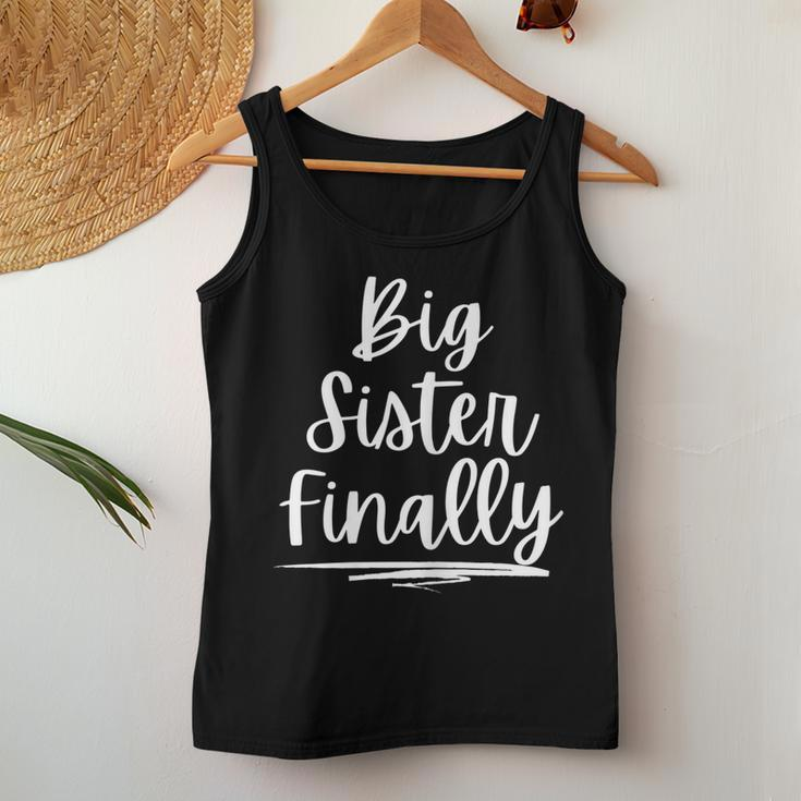 For Girls & New Older Sisters Big Sister Finally Women Tank Top Unique Gifts