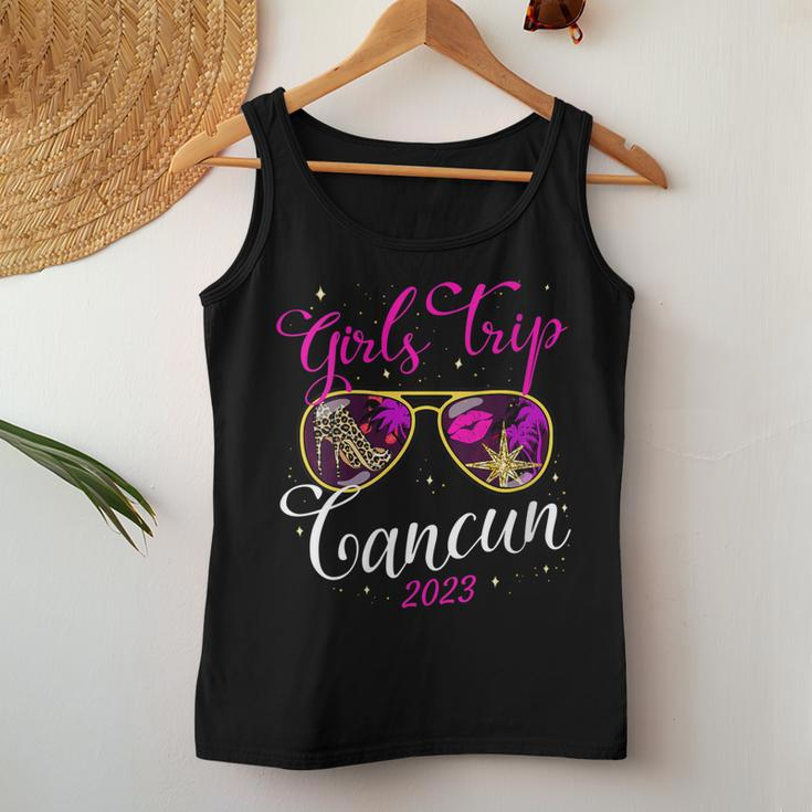 Womens Girls Trip Cancun 2023 Vacation For Women Weekend Birthday V2 Women Tank Top Unique Gifts