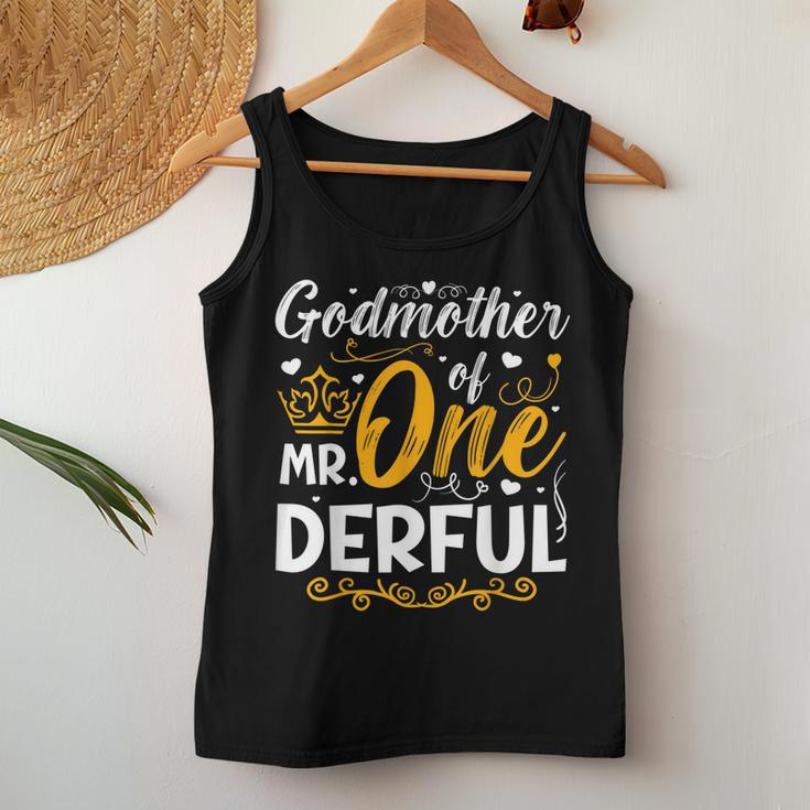 Godmother Of Mr One Derful Party Family 1St Birthday Women Tank Top Unique Gifts