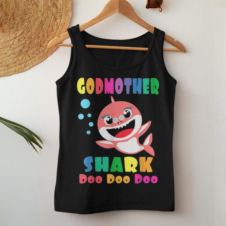 Godmother Shark Funny Mothers Day Gift For Womens Mom Women Tank Top Basic Casual Daily Weekend Graphic Funny Gifts