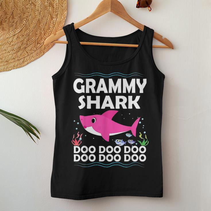 Grammy Shark Doo Doo Funny Gift Idea For Mother & Wife Women Tank Top Basic Casual Daily Weekend Graphic Funny Gifts