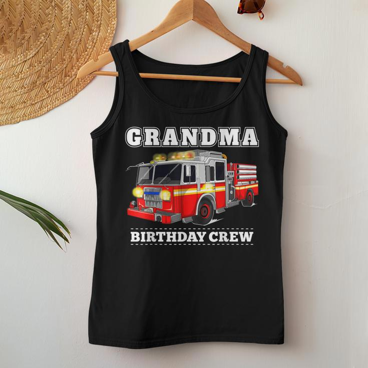 Grandma Birthday Crew Fire Truck Firefighter Fireman Party Women Tank Top Basic Casual Daily Weekend Graphic Funny Gifts