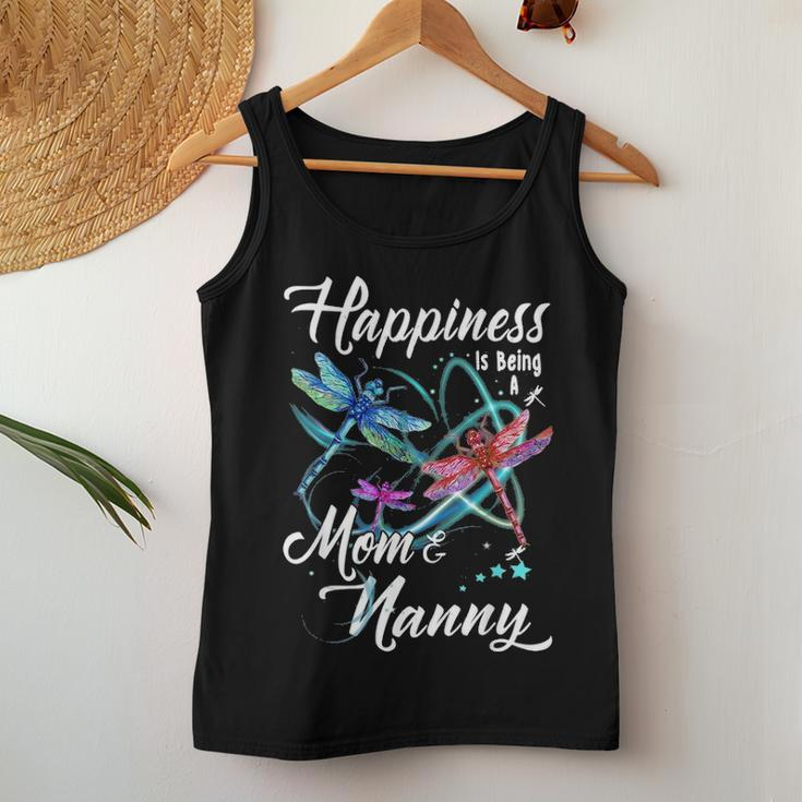 Happiness Is Being A Mom And Nanny Mothers Day Gift Women Tank Top Basic Casual Daily Weekend Graphic Funny Gifts
