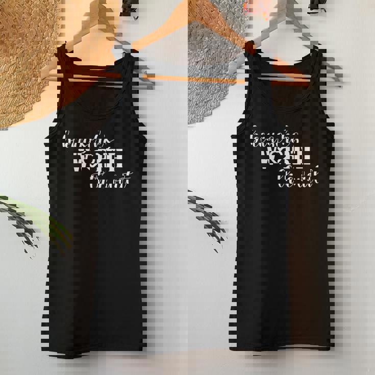 Because Hes Worth The Wait Air Force Wife Marine Wife Women Tank Top Unique Gifts