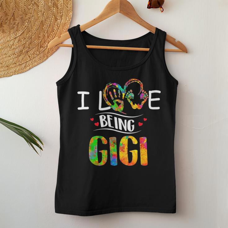 I Love Being A Gigi Art Matching Family Mother Day Women Tank Top Basic Casual Daily Weekend Graphic Funny Gifts