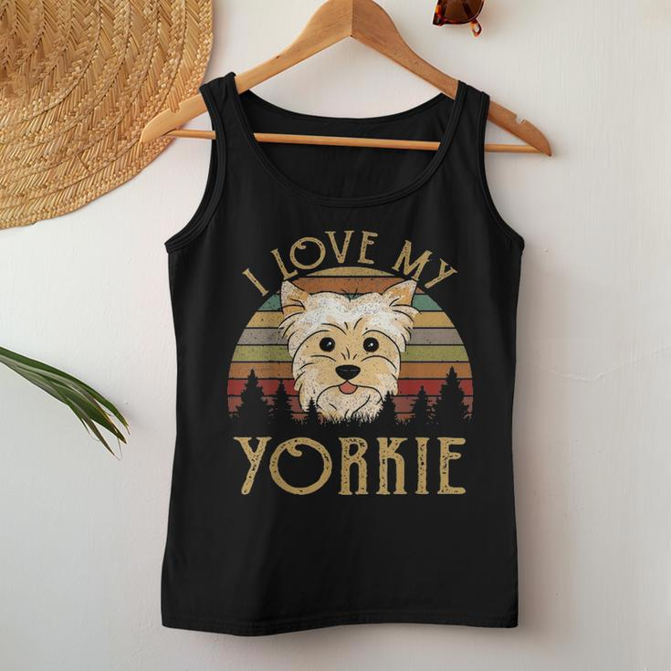I Love My Yorkie Mom Dad Yorkshire Terrier Gifts Women Men Women Tank Top Basic Casual Daily Weekend Graphic Funny Gifts