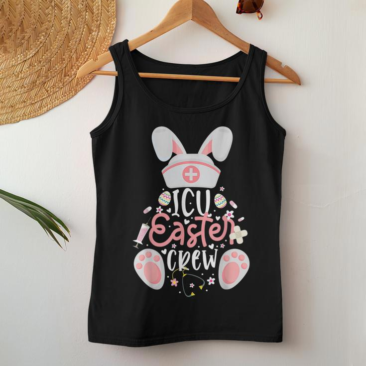Icu Easter Day Nurse Crew Bunny Ears Happy Easter Nursing Women Tank Top Basic Casual Daily Weekend Graphic Funny Gifts