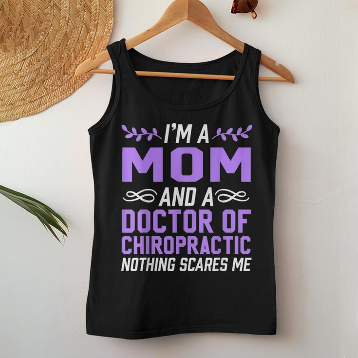 Im A Mom & Doctor Of Chiropractic Nothing Scares Me Women Tank Top Basic Casual Daily Weekend Graphic Funny Gifts