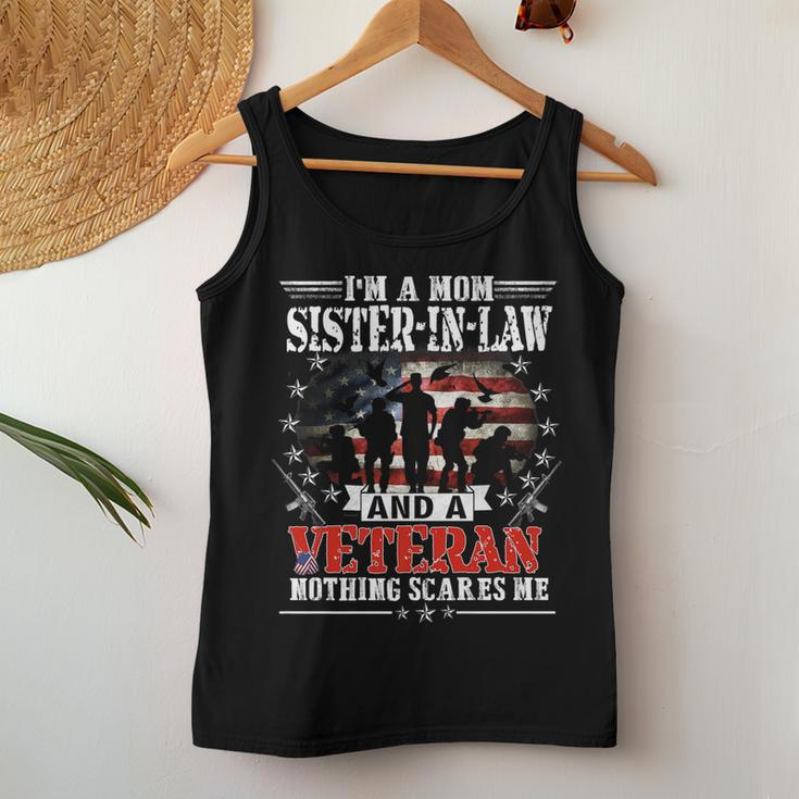 Im A Mom Sister-In-Law Veteran Mothers Day Funny Patrioitc Women Tank Top Basic Casual Daily Weekend Graphic Funny Gifts