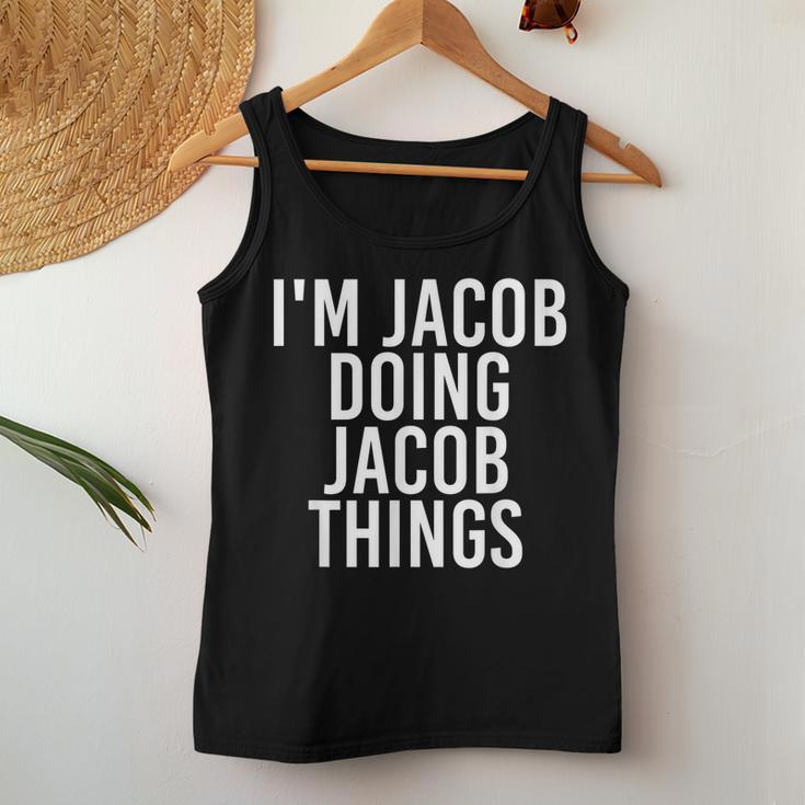 Im Jacob Doing Jacob Things Funny Christmas Gift Idea Women Tank Top Basic Casual Daily Weekend Graphic Funny Gifts