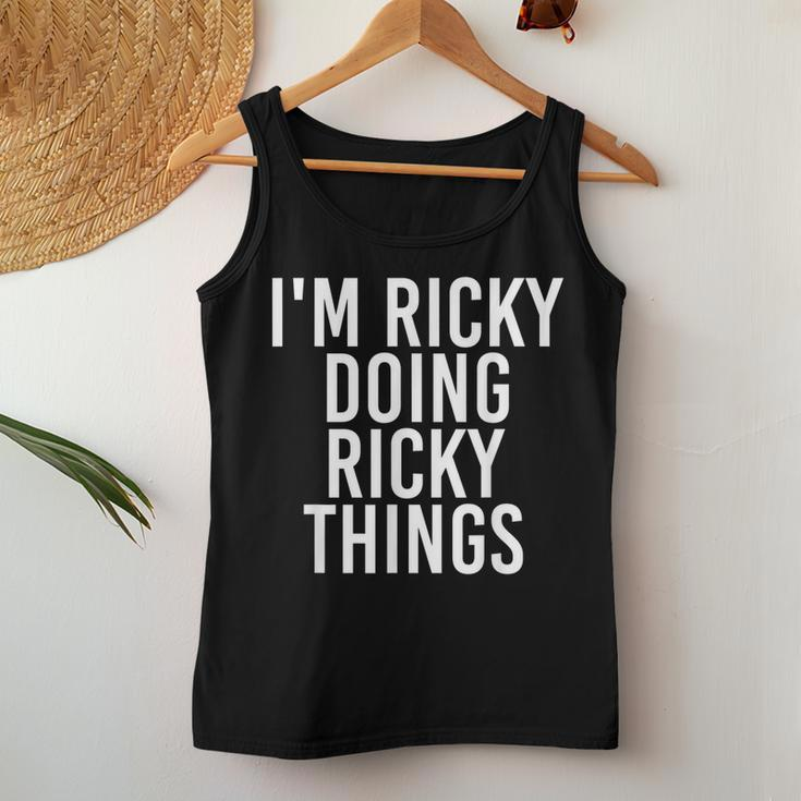 Im Ricky Doing Ricky Things Funny Christmas Gift Idea Women Tank Top Basic Casual Daily Weekend Graphic Funny Gifts