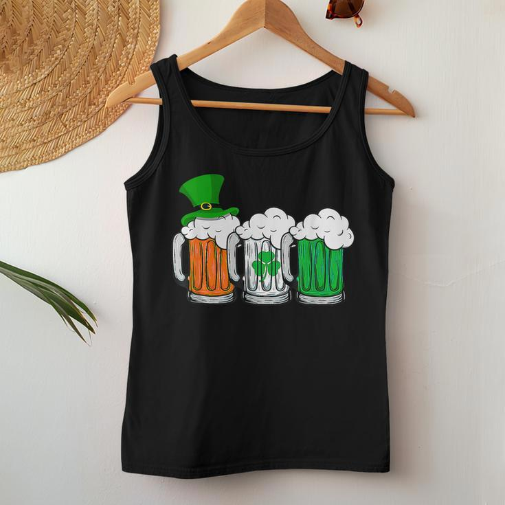 Irish Beer Ireland Flag St Patricks Day Shamrock Clover Women Tank Top Basic Casual Daily Weekend Graphic Funny Gifts