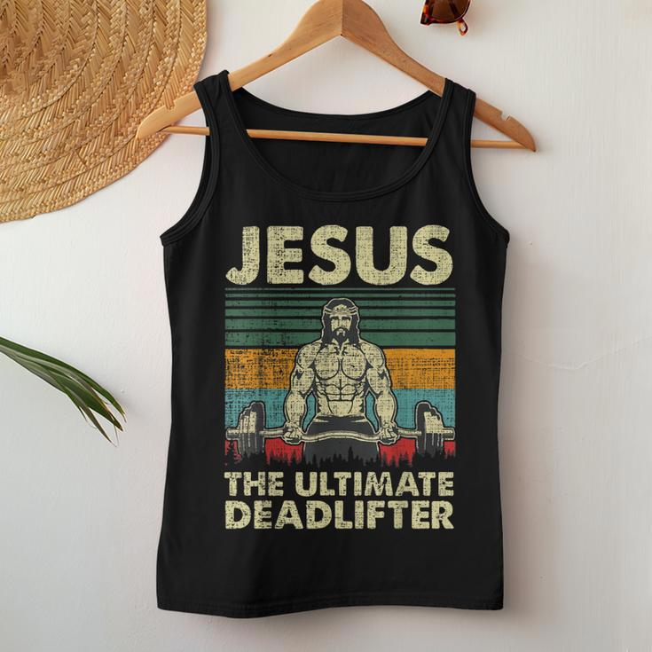 Jesus The Ultimate Deadlifter Christian Workout Jesus Women Tank Top Unique Gifts