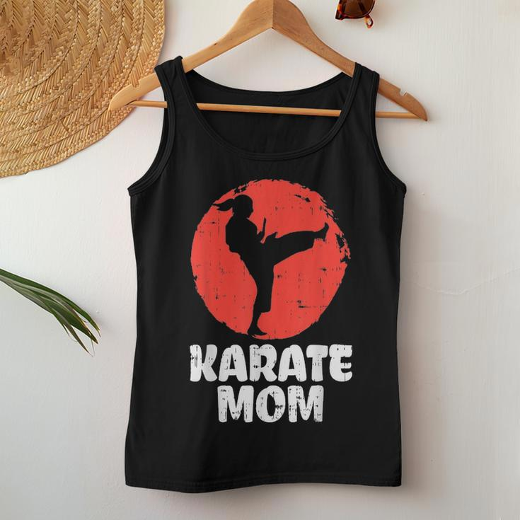 Karate Mom Ponytail Kick Japanese Martial Arts Women Gift Women Tank Top Basic Casual Daily Weekend Graphic Funny Gifts
