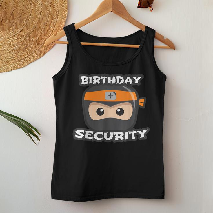 Kids Birthday Security Ninja Squad Mom Dad Siblings Clan Women Tank Top Unique Gifts
